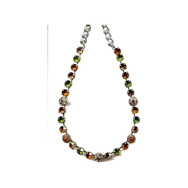 Necklace By Mariana Woman Light Colorado Topaz and Olivine Swarovski Crystals