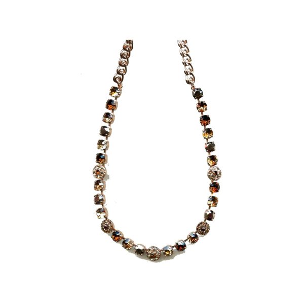 Necklace By Mariana Woman Elegant Smoke Topaz Swarovski Crystals
