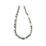 Necklace By Mariana Woman Striking Peridot and Capri Blue Swarovski Crystals