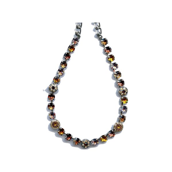 Necklace By Mariana Woman Chic Jet Hematite and Black Diamond Swarovski Crystals
