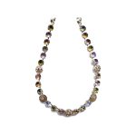Necklace By Mariana Woman Smoke Topaz and Tanzanite Vintage Swarovski Crystals