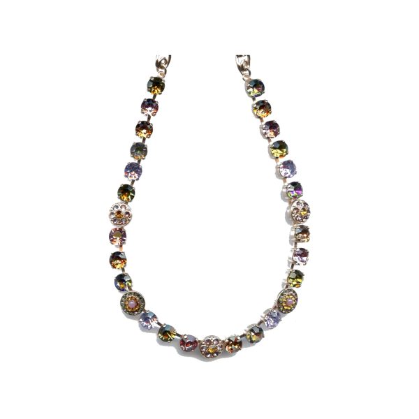 Necklace By Mariana Woman Smoke Topaz and Tanzanite Vintage Swarovski Crystals