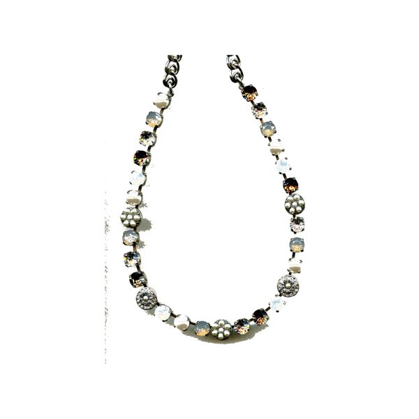 Necklace By Mariana Woman Chic White Opal and Pearl Swarovski Crystals
