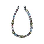 Necklace By Mariana Woman Modern Purple Opal and Turq Swarovski Crystals