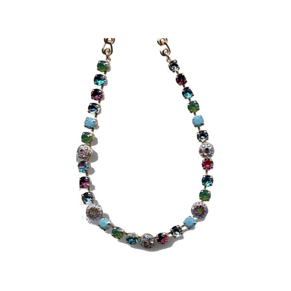Necklace By Mariana Woman Refined Turq and Blue Zircon Swarovski Crystals