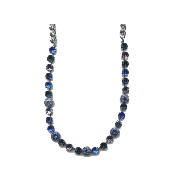 Necklace By Mariana Woman Vibrant Agate Mineral and Sapphire Swarovski Crystals