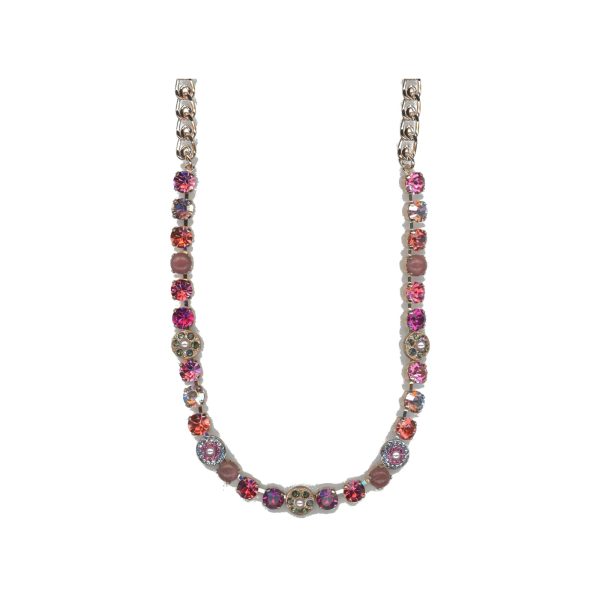 Necklace By Mariana Woman Sophisticated Purple Opal and Turq Swarovski Crystals