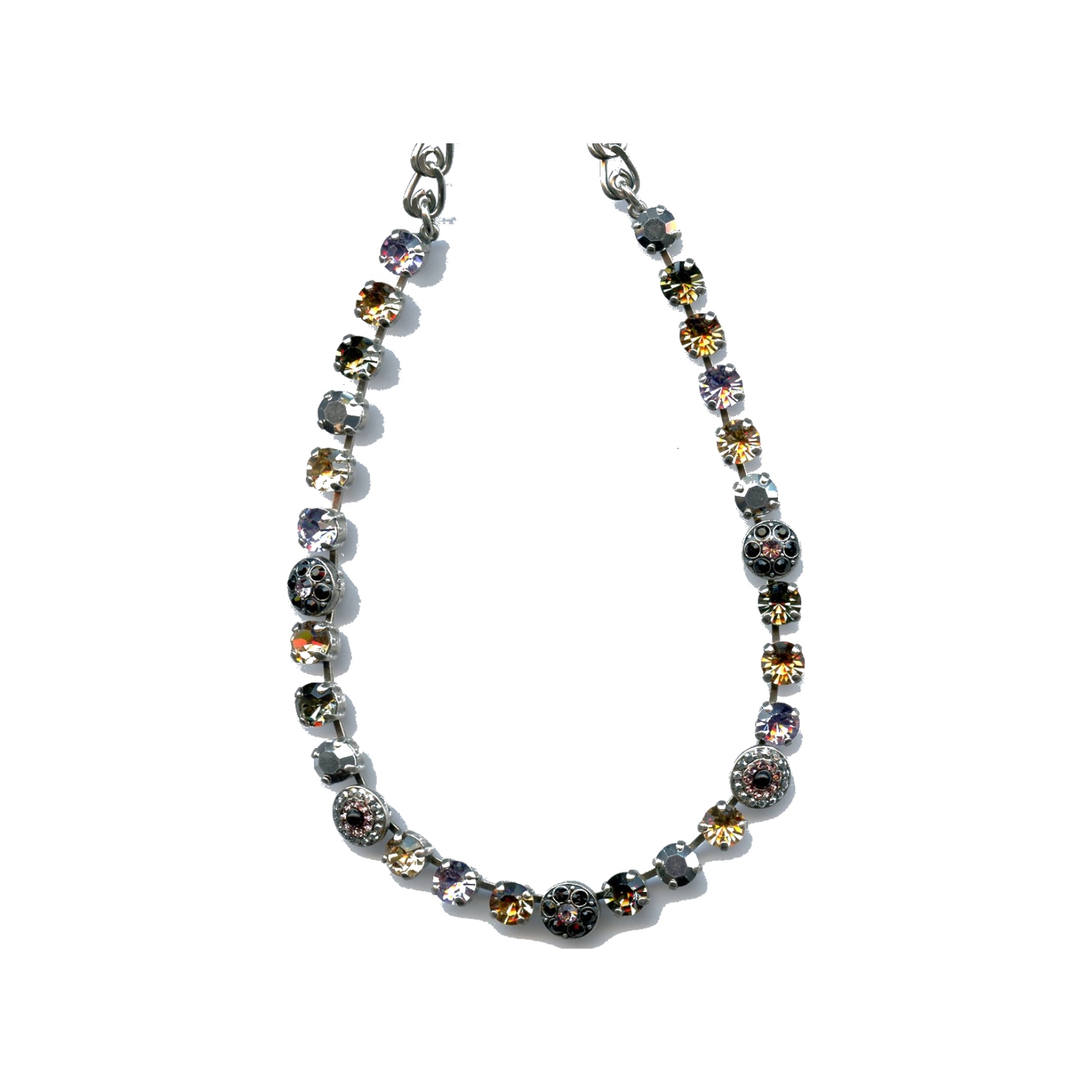 N-3044-1-1029-SP Necklace By Mariana Woman Elegant Jet and Pink Swarovski Crystals - Image 1