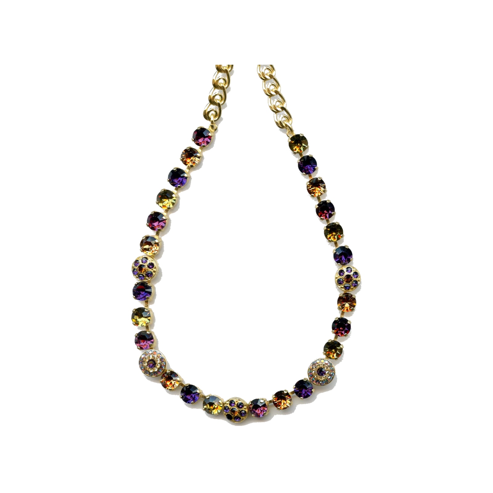 N-3044-1-1030-SP Necklace By Mariana Woman Chic Amethyst and Colorado Topaz Swarovski Crystals - Image 1