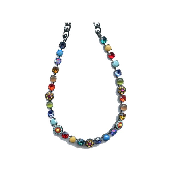 Necklace By Mariana Woman Contemporary Topaz and Turq Swarovski Crystals