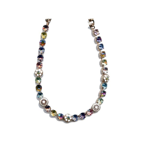 Necklace By Mariana Woman Stylish Chalk White Swarovski Crystals