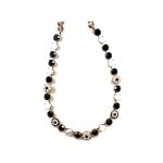 Necklace By Mariana Woman Distinctive Chalk White and Jet Swarovski Crystals - Image 2