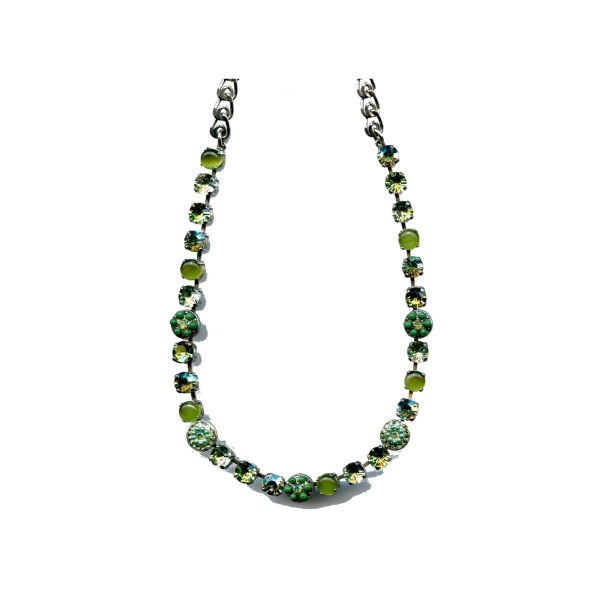 Necklace By Mariana Woman Chic Quartz Mineral and Yellow Opal Swarovski Crystals