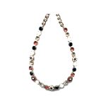 Necklace By Mariana Woman Charming White Opal and Jet Swarovski Crystals