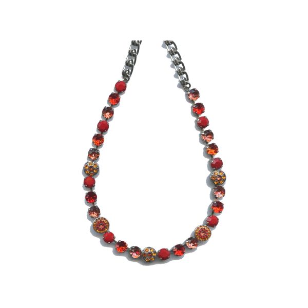 Necklace By Mariana Woman Luminous Hyacinth and Orange Swarovski Crystals