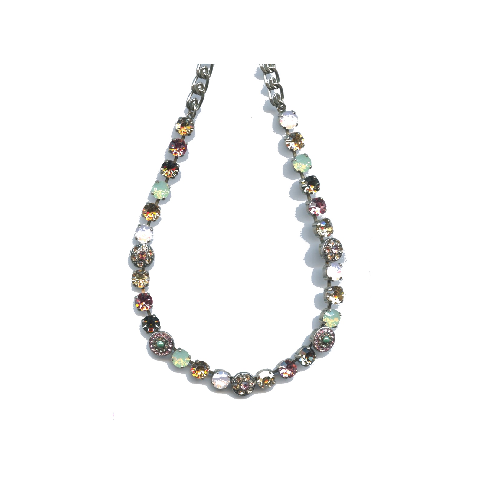 N-3044-1-10500-SP Necklace By Mariana Woman Vibrant Pacific Opal and Topaz Swarovski Crystals - Image 1