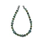 Necklace By Mariana Woman Chic Apple Green and Robin Egg Blue Swarovski Crystals