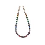 Necklace By Mariana Woman Beautiful Amethyst and Siam Swarovski Crystals - Image 2