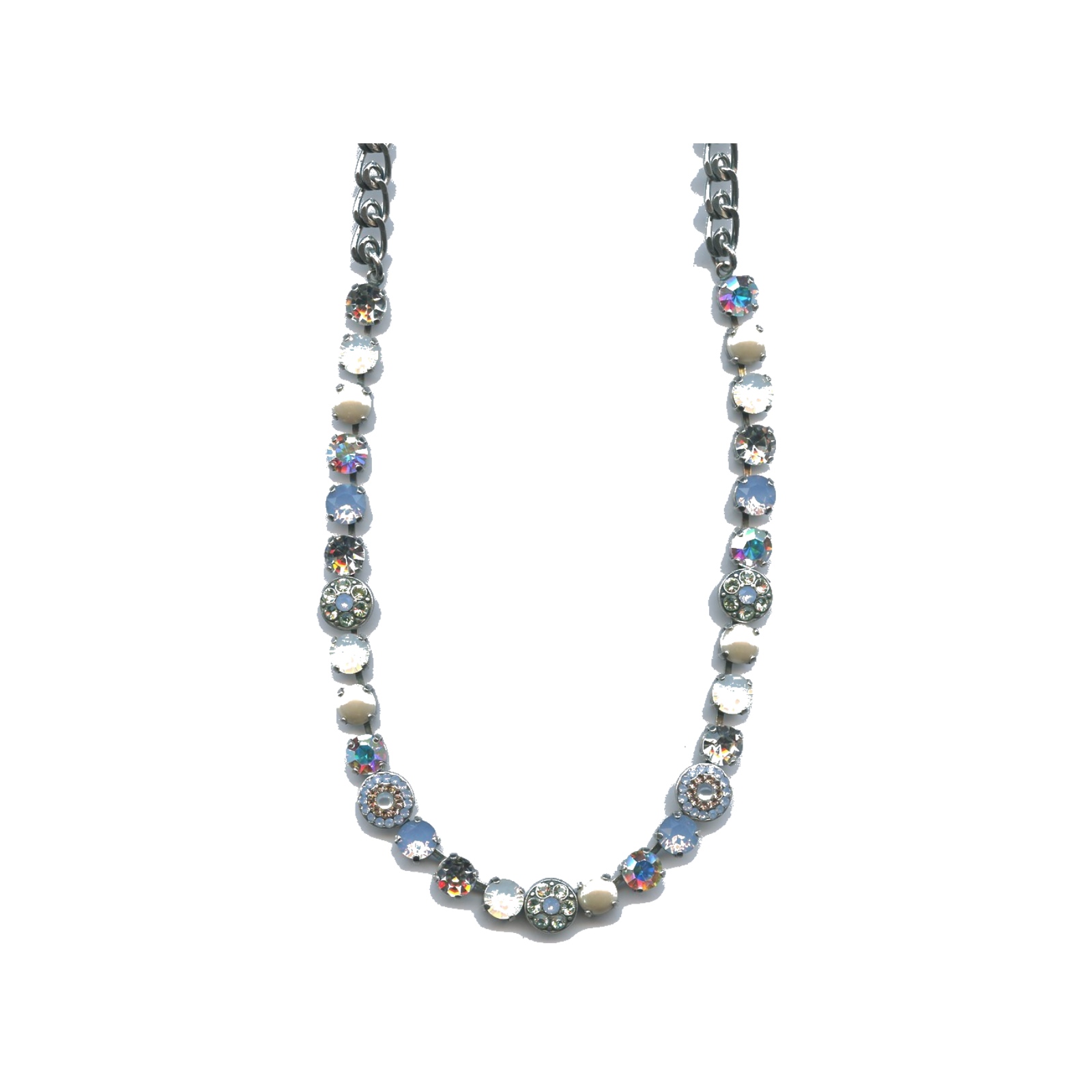 N-3044-1-1055-SP Necklace By Mariana Woman Chic White Opal and Vintage Rose Swarovski Crystals - Image 1