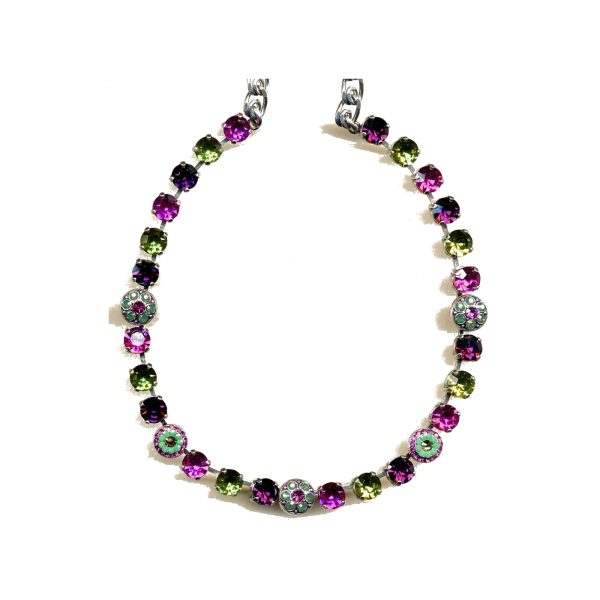 Necklace By Mariana Woman Vibrant Amethyst and Emerald Swarovski Crystals
