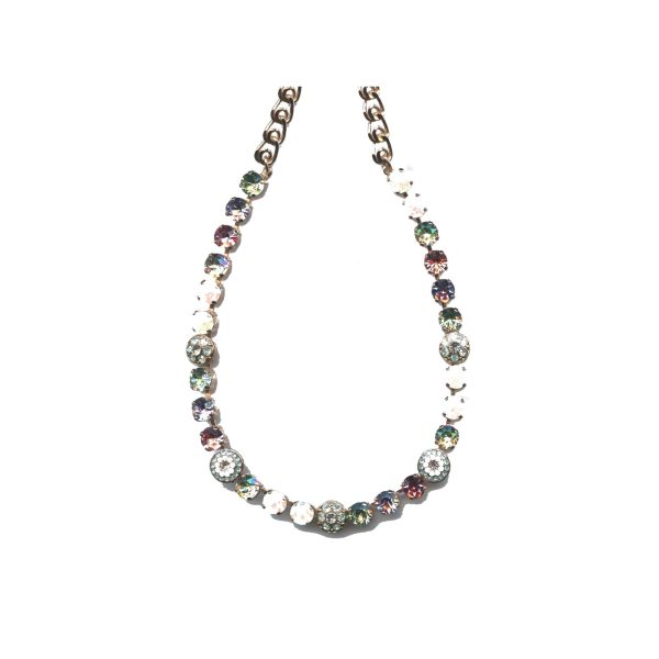Necklace By Mariana Woman Elegant Light Amethyst and Clear Swarovski Crystals