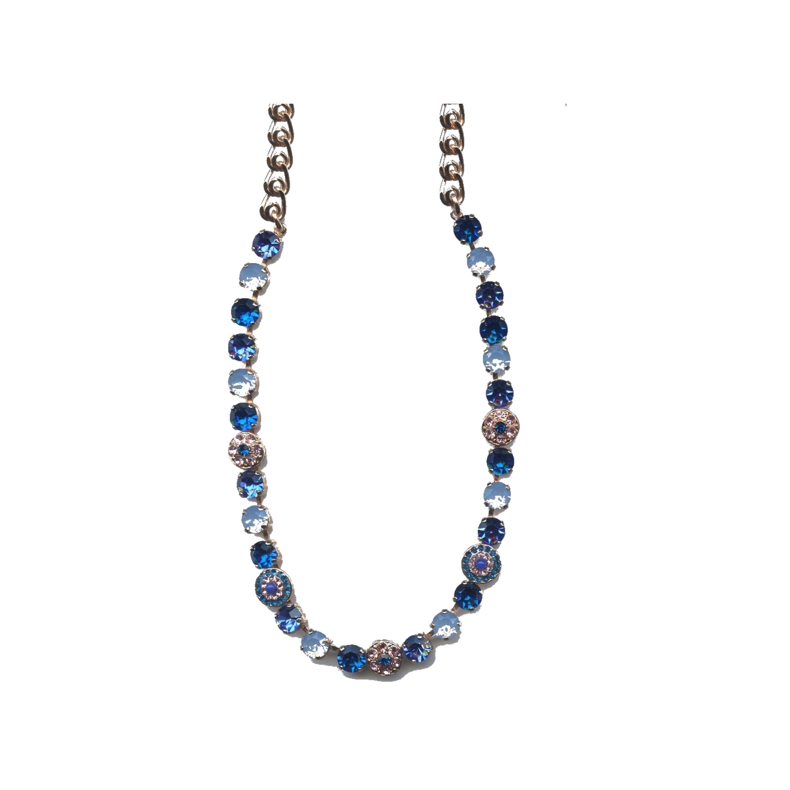 N-3044-1-1068-SP Necklace By Mariana Woman Air Blue Opal and Sapphire and Swarovski Crystals - Image 1