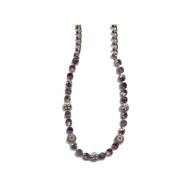 Necklace By Mariana Woman Classic Purple and Purple Velvet Swarovski Crystals