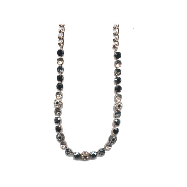 Necklace By Mariana Woman Chic Jet and Black Diamond Swarovski Crystals