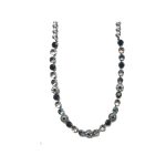 Necklace By Mariana Woman Jet Black and Clear and Black Swarovski Crystals