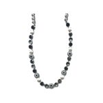 Necklace By Mariana Woman Chic Pearl and Jet Black and Opal Swarovski Crystals