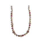 Necklace By Mariana Woman Light Smoked Topaz and Crystal Swarovski Crystals