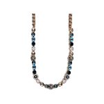 Necklace By Mariana Woman Chic Montana Blue and Golden Shadow Swarovski Crystals