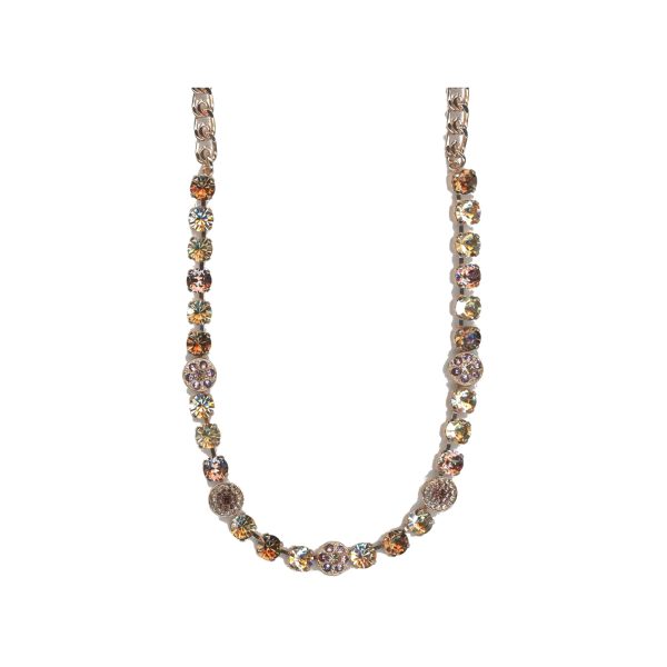 Necklace By Mariana Woman Smoked Topaz and Crystals: Golden Swarovski Crystals