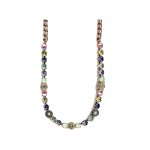 Necklace By Mariana Woman Chic Cyclamen Opal and Tanzanite Swarovski Crystals