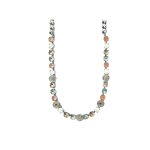 Necklace By Mariana Woman Green Opal and Sun Kissed Peach Swarovski Crystals