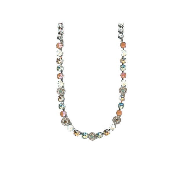 Necklace By Mariana Woman Green Opal and Sun Kissed Peach Swarovski Crystals
