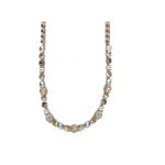 Necklace By Mariana Woman Striking Pearl and Golden Shadow Swarovski Crystals