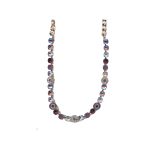 Necklace By Mariana Woman Amethyst and Tanzanite and Cyclamen Swarovski Crystals