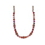 Necklace By Mariana Woman Beautiful Fuchsia and Siam Swarovski Crystals - Image 2