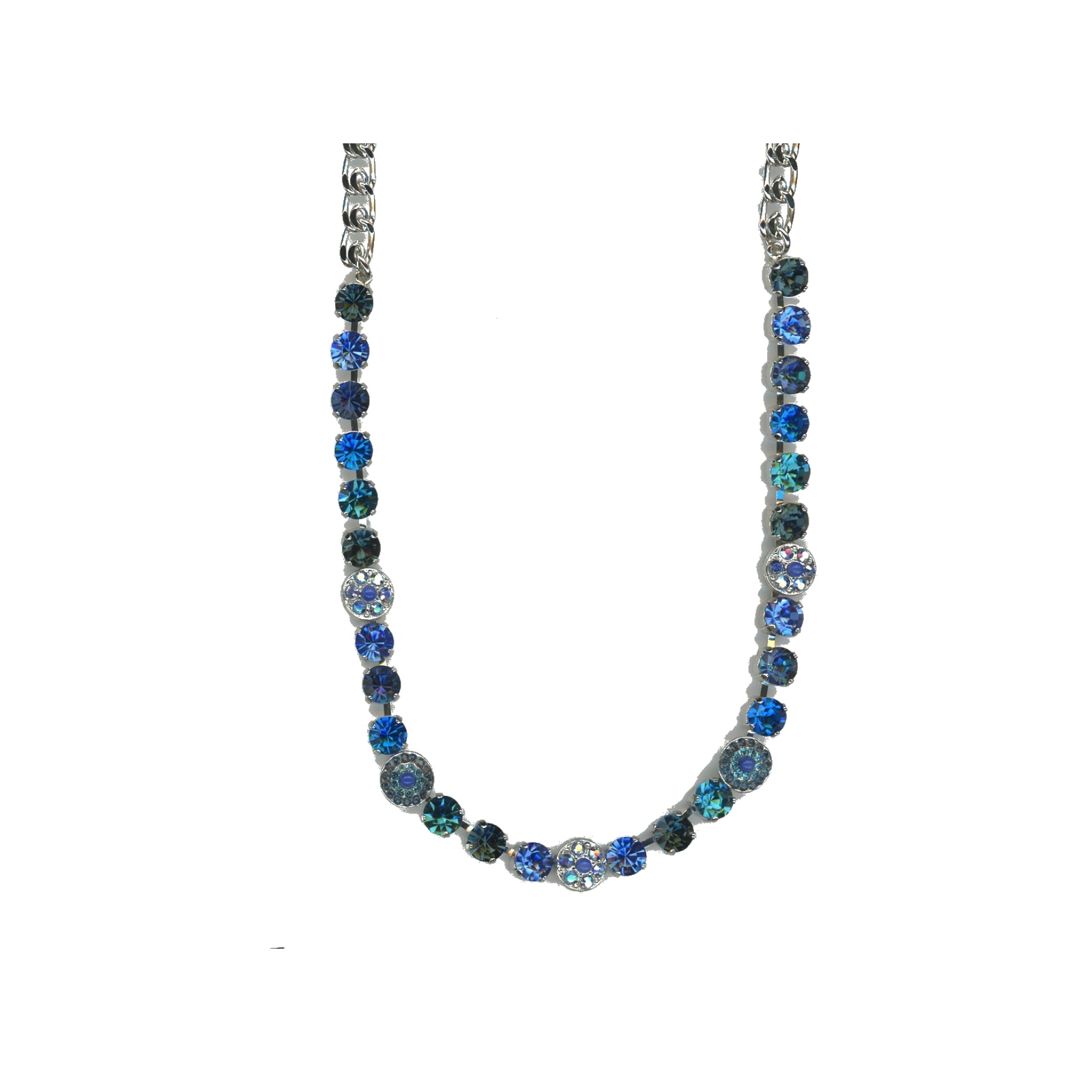 N-3044-1-1137-SP Necklace By Mariana Woman Chic Sapphire and Montana Blue Swarovski Crystals - Image 1
