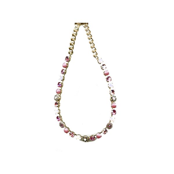 Necklace By Mariana Woman Romantic Opaque Rose Swarovski Crystals