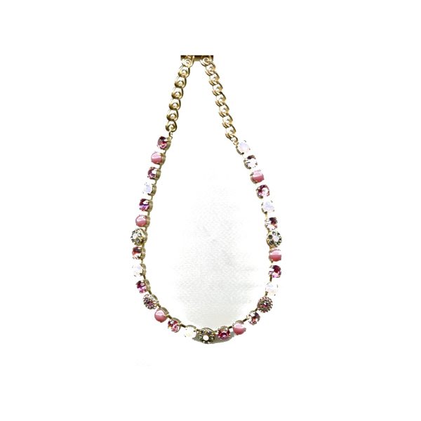 Necklace By Mariana Woman Romantic Opaque Rose Swarovski Crystals