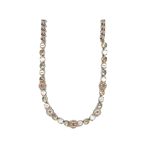 Necklace By Mariana Woman Chic Golden Shadow and Light Peach Swarovski Crystals