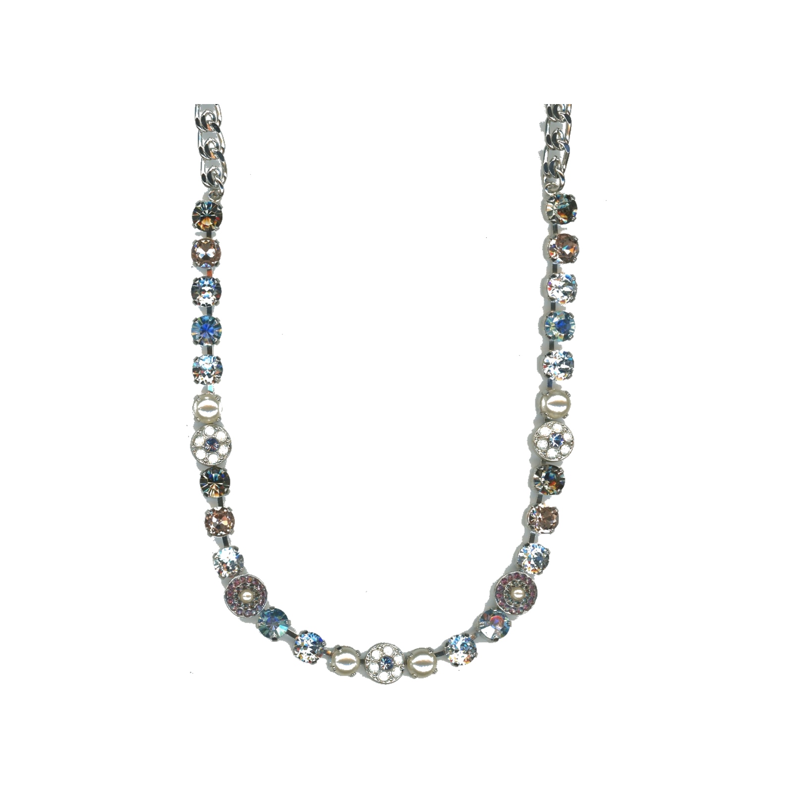 N-3044-1-1147-SP Necklace By Mariana Woman Delicate Cream Pearl and AB Swarovski Crystals - Image 1