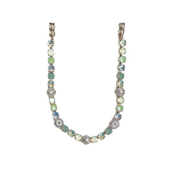 Necklace By Mariana Woman Striking Peridot and Seafoam Swarovski Crystals