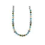 Necklace By Mariana Woman Stylish Blue Opal and Ocean Delite Swarovski Crystals