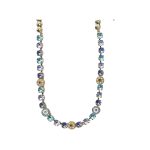 Necklace By Mariana Woman Contemporary Pearl and Aquamarine Swarovski Crystals - Image 2