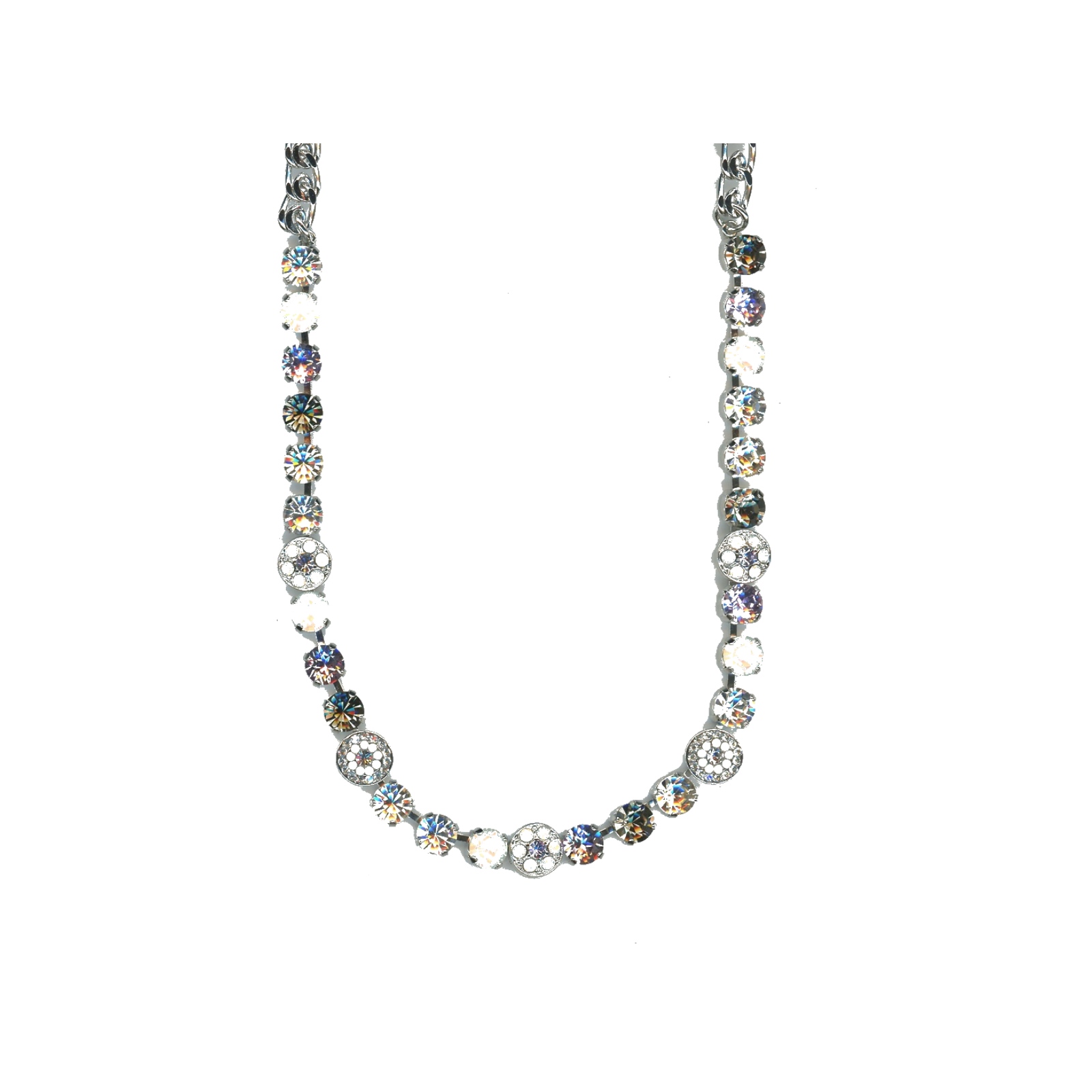 N-3044-1-1154-SP Necklace By Mariana Woman Chic White Opal and Black Diamond Swarovski Crystals - Image 1