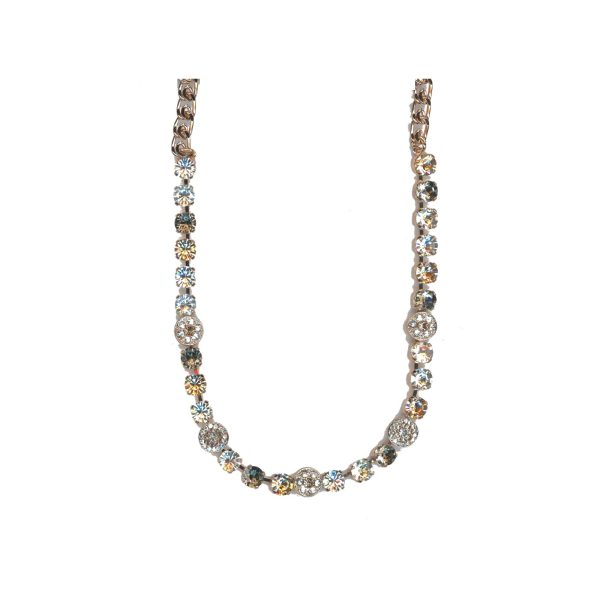 Necklace By Mariana Woman Clear and Silk and Black Diamond Swarovski Crystals