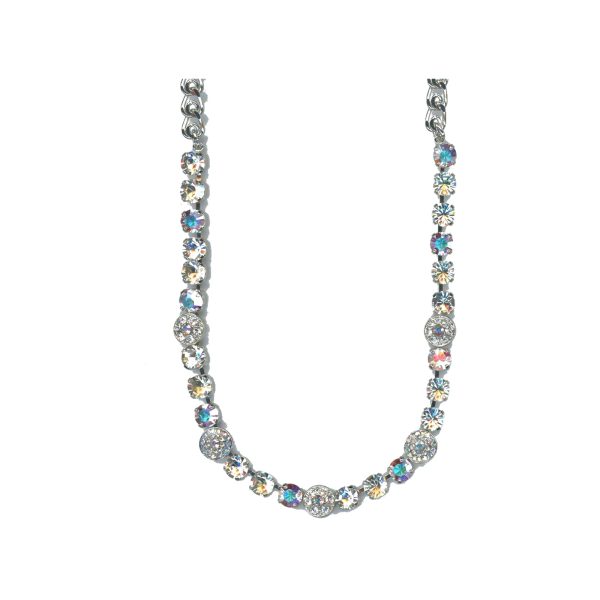 Necklace By Mariana Woman Graceful White Patina and AB Swarovski Crystals
